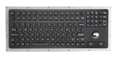 116 ключей чернят Ruggedized клавиатуру с Trackball и численный кнопочной панелью