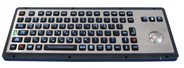Почищенные щеткой клавиатуры trackball металла backlight промышленные для промышленного &amp; воинского