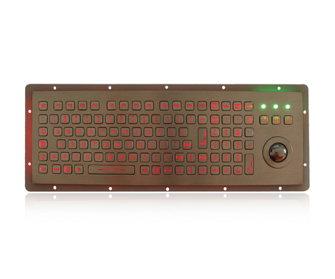 Промышленная клавиатура IP65 с трекболом осветить водоустойчивую клавиатуру контржурным светом