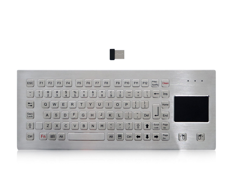 Беспроводная клавиатура 2.4G металла IP65 промышленная с настольной версией сенсорной панели