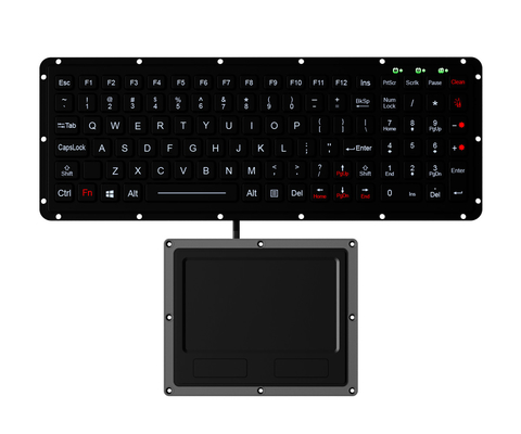 102 клавиатуры IP65 Силиконовая резиновая военная клавиатура с прочной сенсорной панелью