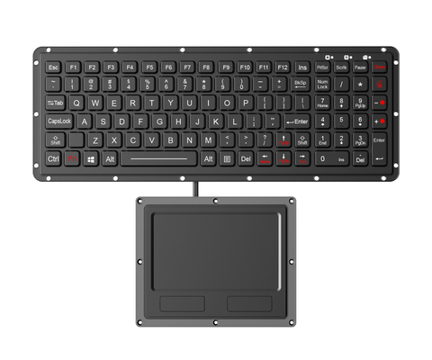 Прочная EMC клавиатура Легкая с сенсорной панелью Заднего освещения Военная клавиатура