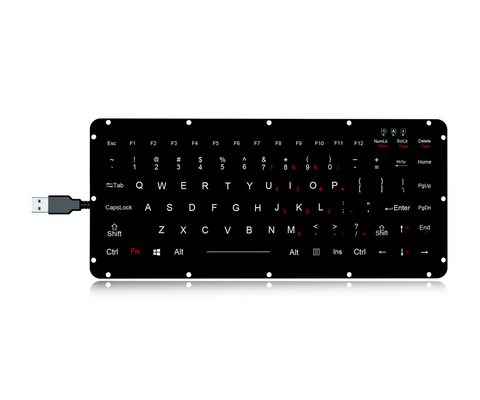 Силиконовая промышленная клавиатура компактная с подсветкой