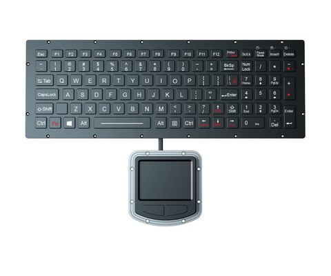 Прочная военная клавиатура для критических военных стандартов с сенсорной панелью и подсветкой