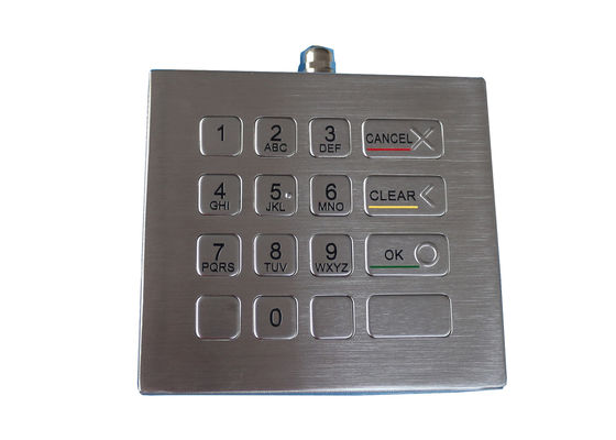 Настольная кнопочная панель доказательства вандала IK09 почистила металл щеткой RS232 с 16 ключами