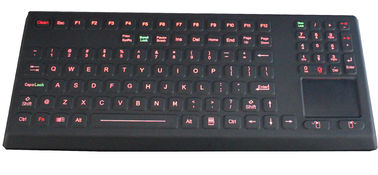 Washable настольный компьютер осветил клавиатуру силиконовой резины промышленную с touchpad