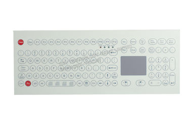 Клавиатура металла Matrial мембраны с Trackball, 108 ключами, белыми