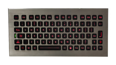 Настольная водоустойчивая промышленная клавиатура компьютера красное Baklit красит 82 ключа