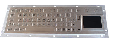 Почищенная щеткой клавиатура металла киоска IP65 промышленная с Touchpad, держателем задней панели