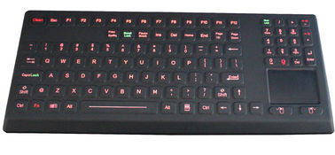 Промышленная освещенная контржурным светом клавиатура силикона водоустойчивая с клавиатурой армии сенсорной панели 108 ключевой