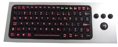 86 ключей IP68 делают клавиатуру водостотьким силикона промышленную с клавиатурой загерметизированной trackball