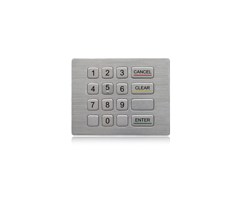 Доказательство воды и ключей кнопочной панели 16 металла доказательства вандала кнопочная панель ATM формата промышленных компактная