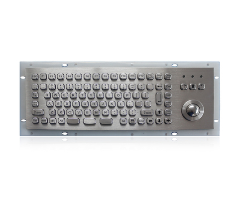 Водоустойчивые компактные клавиатуры нержавеющей стали IP65 с трекболом изрезанным для промышленного киоска на открытом воздухе