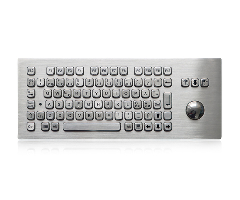 Клавиатура анти- металла нержавеющей стали вандала промышленная с трекболом для киоска