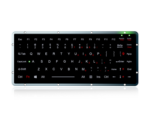 IP65 прочная клавиатура с полимерными клавиатурами, клавиатура с фоновым освещением военного уровня