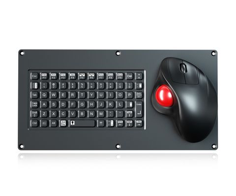 Компактная форматная военная клавиатура с 69 клавишами и эргономичная мышь Trackball