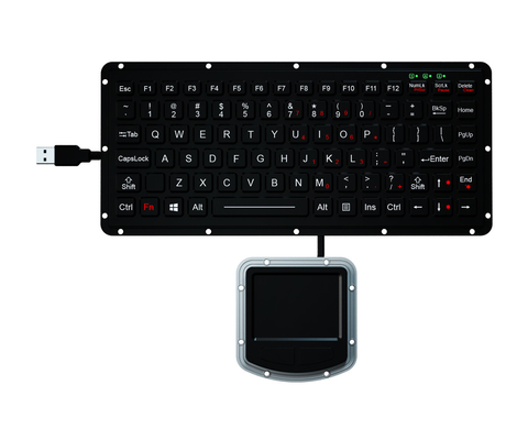 IP65 Силиконовая резина Военная клавиатура PS2 USB с 400DPI сенсорной панелью