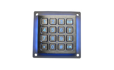 16 ключей ставят точки киоск 4 x 4 управления доступом кнопочной панели металла матрицы динамический подсвеченный