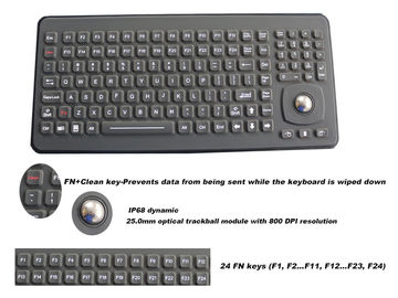 Ruggedized клавиатура силиконовой резины с оптически панелью Trackball