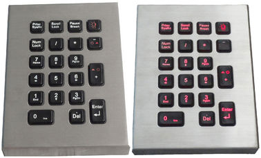 IP65 21 ключевая морская клавиатура, клавиатура нержавеющей стали с красным backlight