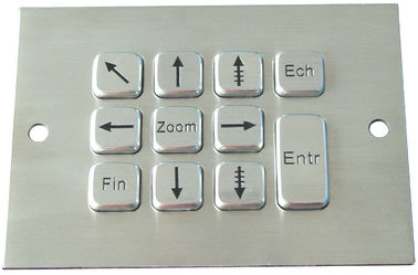 CE, FCC, ROHS 11 пользуется ключом промышленная водоустойчивая кнопочная панель металла с интерфейсом PS/2