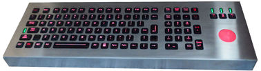 Клавиатура металла прочной черноты backlight воинская промышленная с IEC 60512-6 Trackball