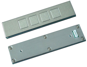 Кнопочная панель нержавеющей стали держателя верхней панели ключей IP65 4 промышленная с ходом 0.45mm коротким