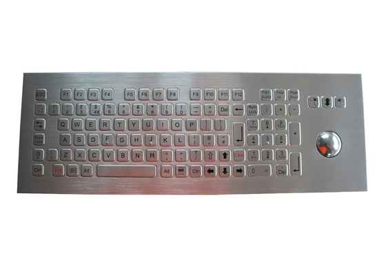 Промышленная Washable клавиатура 800 DPI нержавеющей стали с трекболом 38.0mm