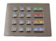 16 кнопочная панель нержавеющей стали Маунта панели ключей IP67 освещенная контржурным светом кнопочной панелью подгонянная
