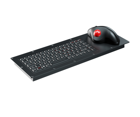 Промышленная клавиатура военного класса с клавишами FN и оптической мышью Trackball
