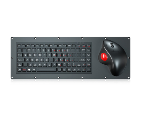 Промышленная клавиатура военного класса с клавишами FN и оптической мышью Trackball