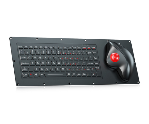 Промышленная клавиатура военного класса с клавишами FN и оптической мышью Trackball